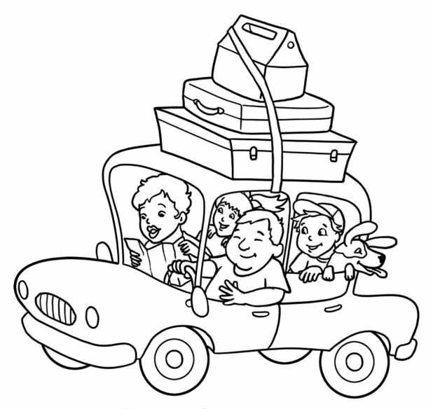 Coloring book - the whole family is happy about summer